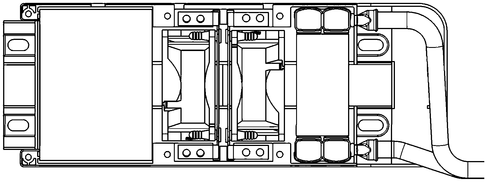 Battery cooling and heating device for electric automobile