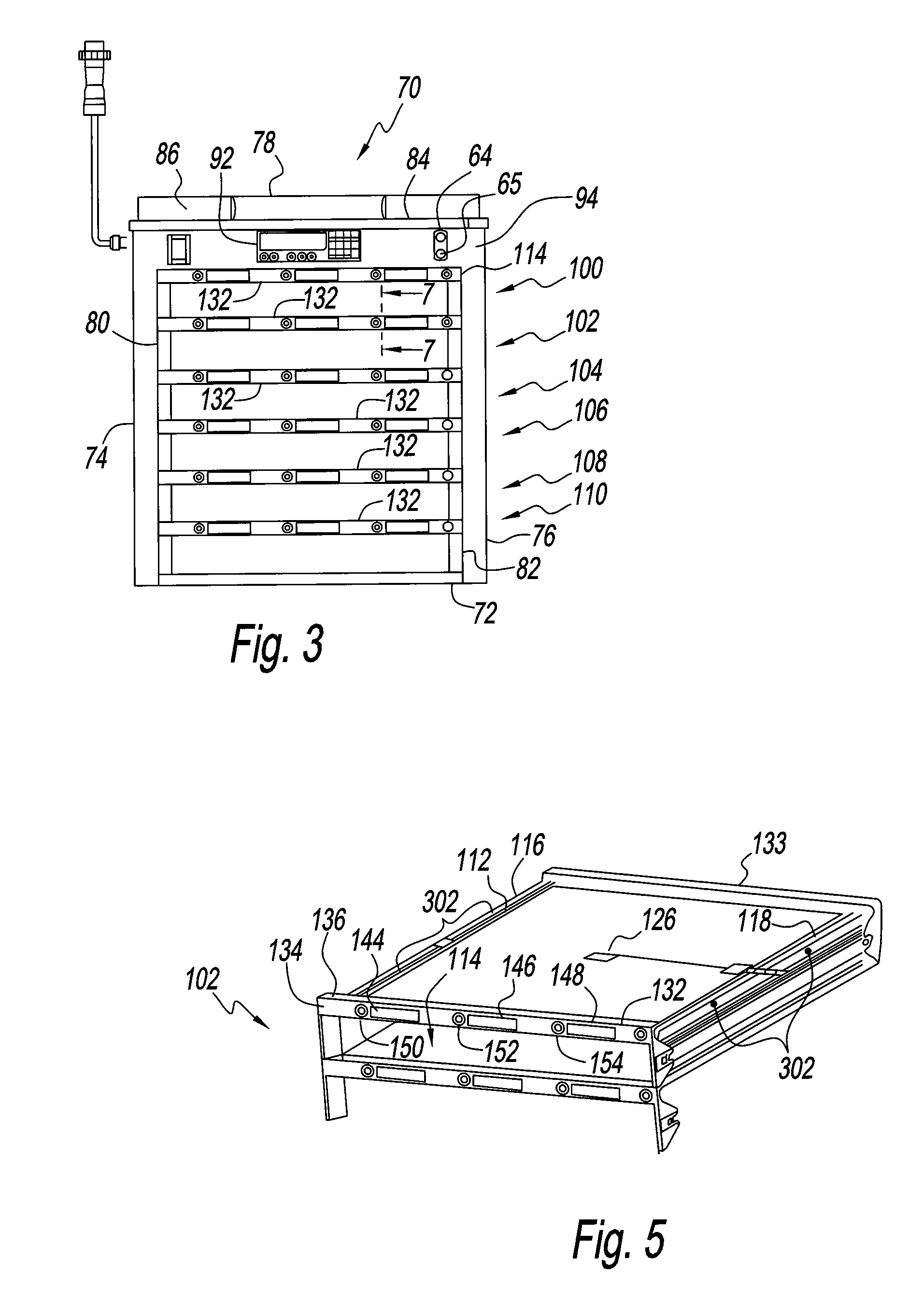 High density universal holding cabinet