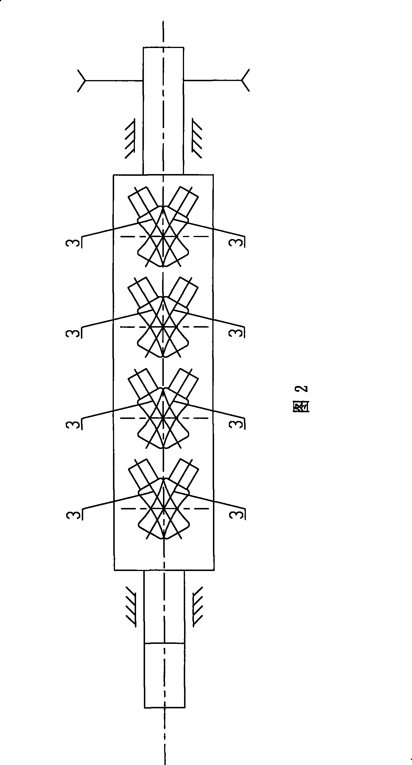 Planetary web roll rotating hub type flattening machine