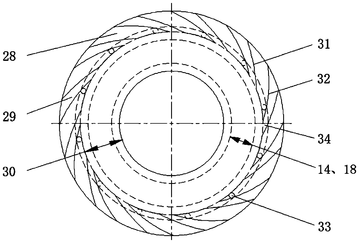 Combined non-contact double-end-face seal based on magnetic liquid sealing and fluid dynamic-pressure mechanical sealing