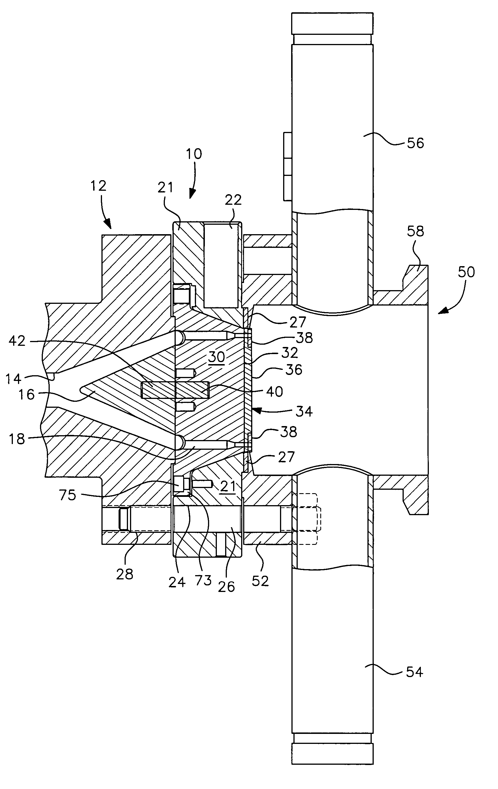 Solid face die plate