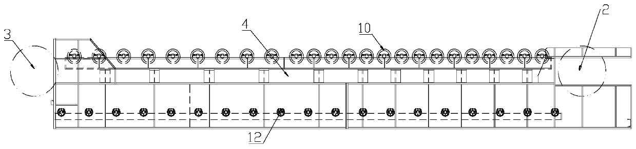 Conveying structure of heavy plate type feeding machine