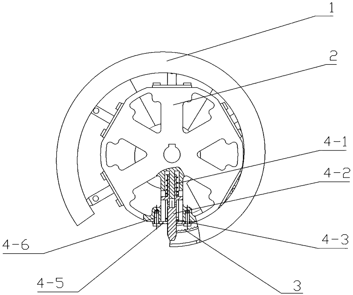 Rock crushing sampling device for asteroidenvironment