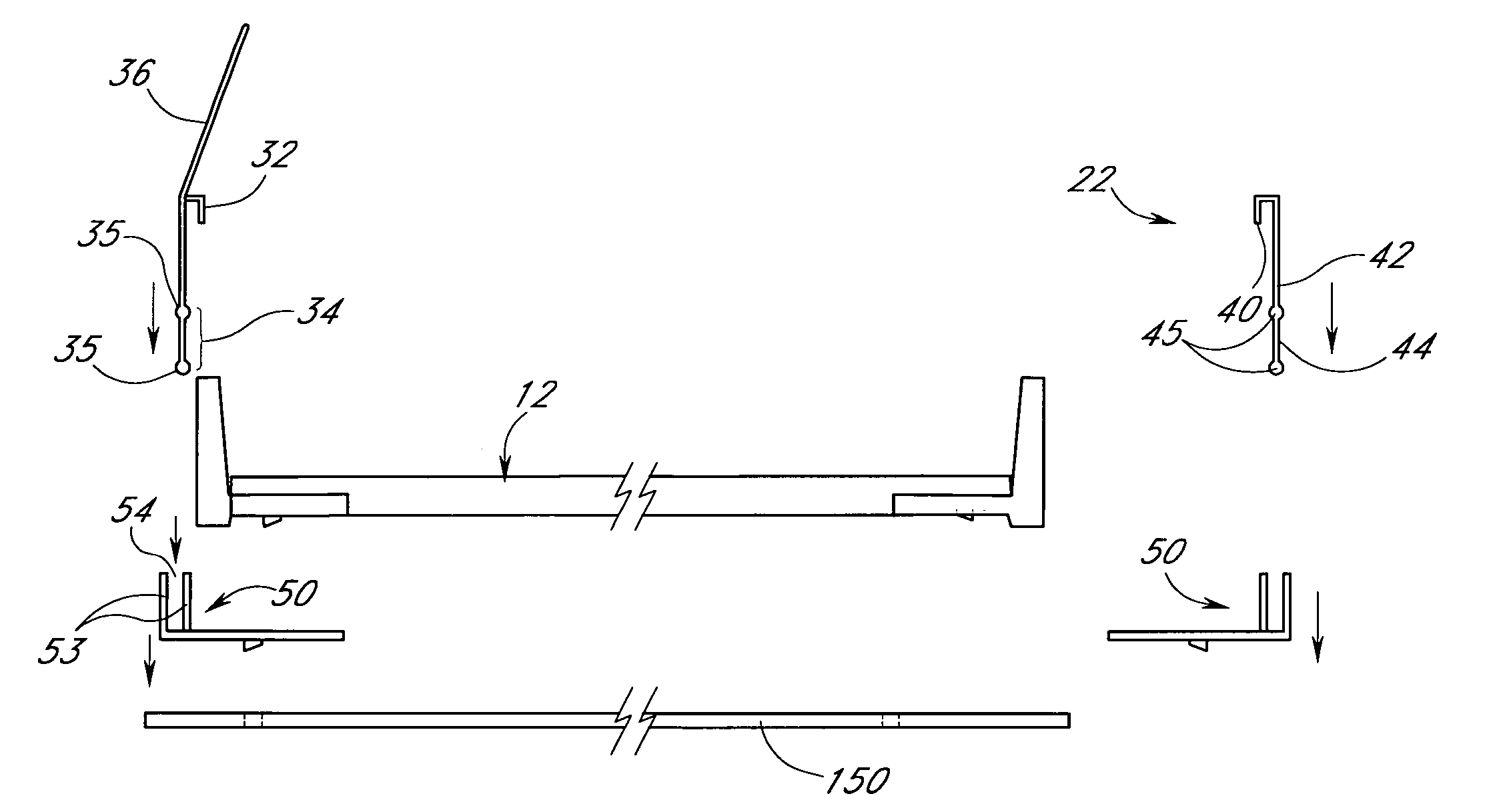 Modular display rack having horizontally separable front barrier