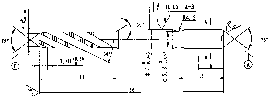 Processing method for TC4 titanium alloy spiral groove screw tap