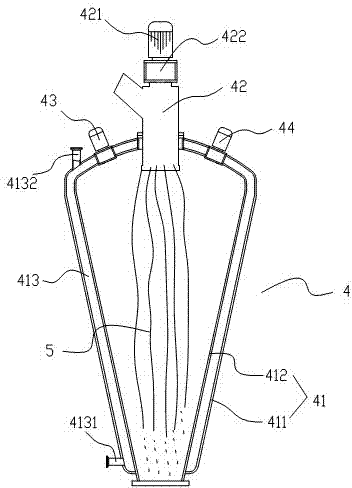 Granulating type single-cone dryer