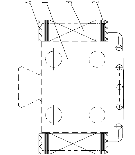 Integral hot-press molding method of salient magnetic pole iron core and coil