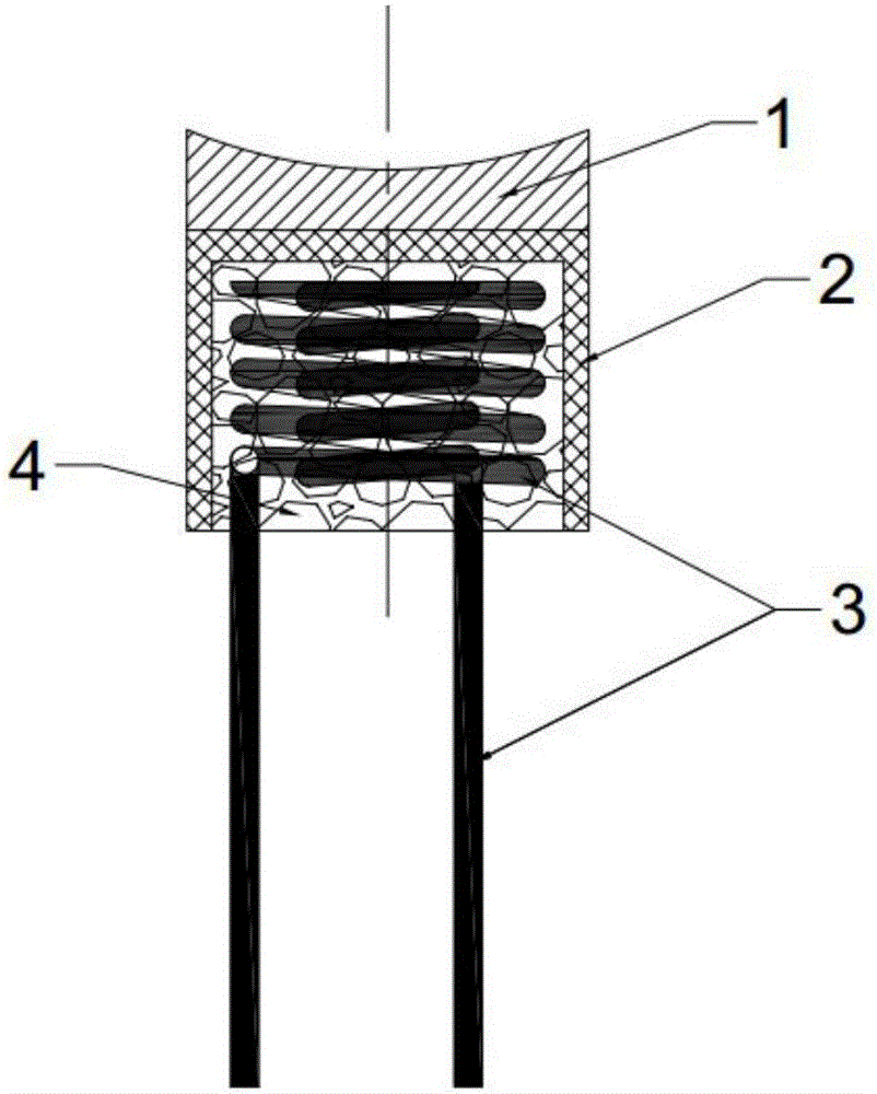 High-thermal-conductivity insulating medium fast-heating cathode hot wire assembly and preparation method thereof