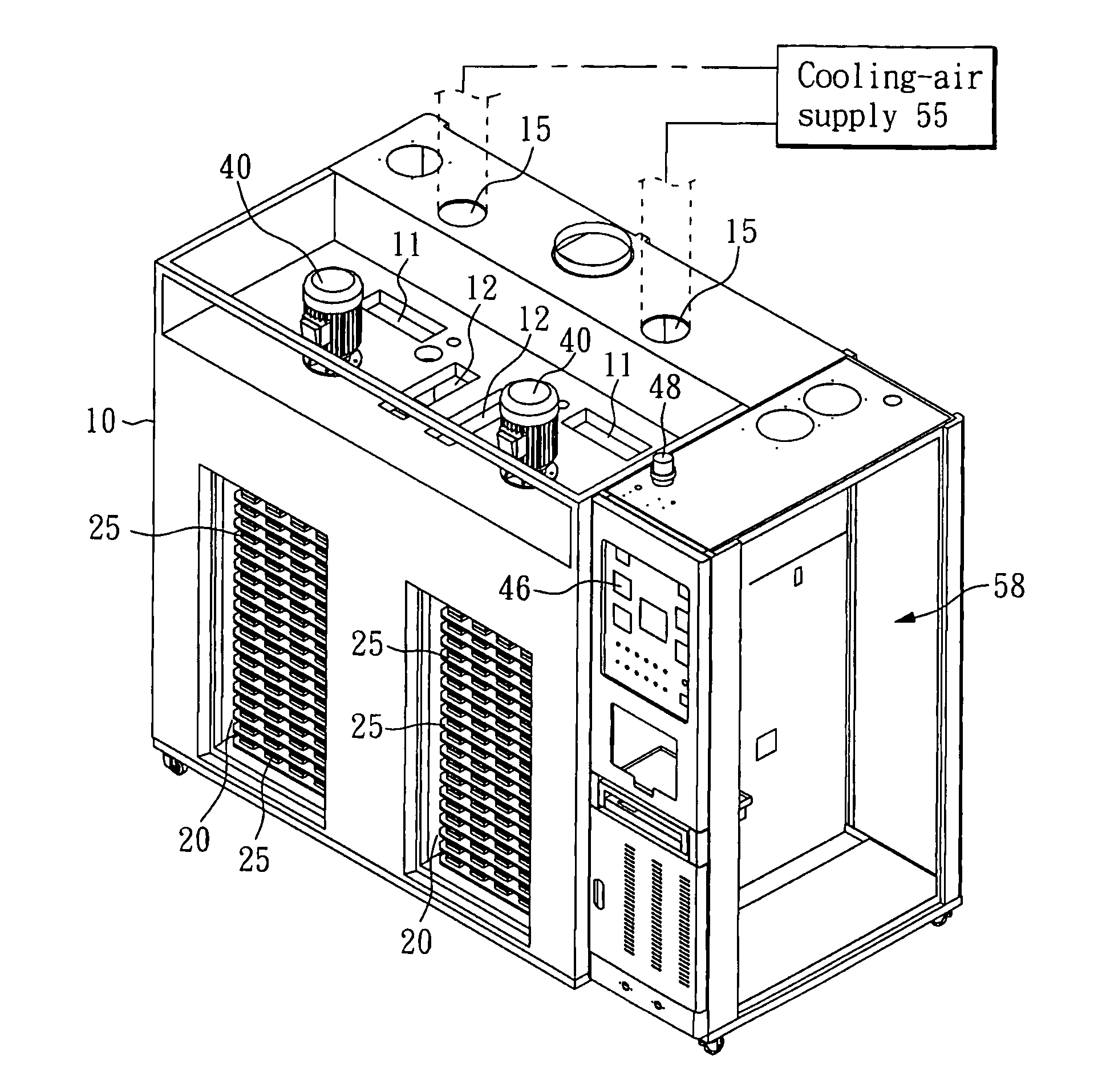 Burn-in oven having inverter fan and heat regulator