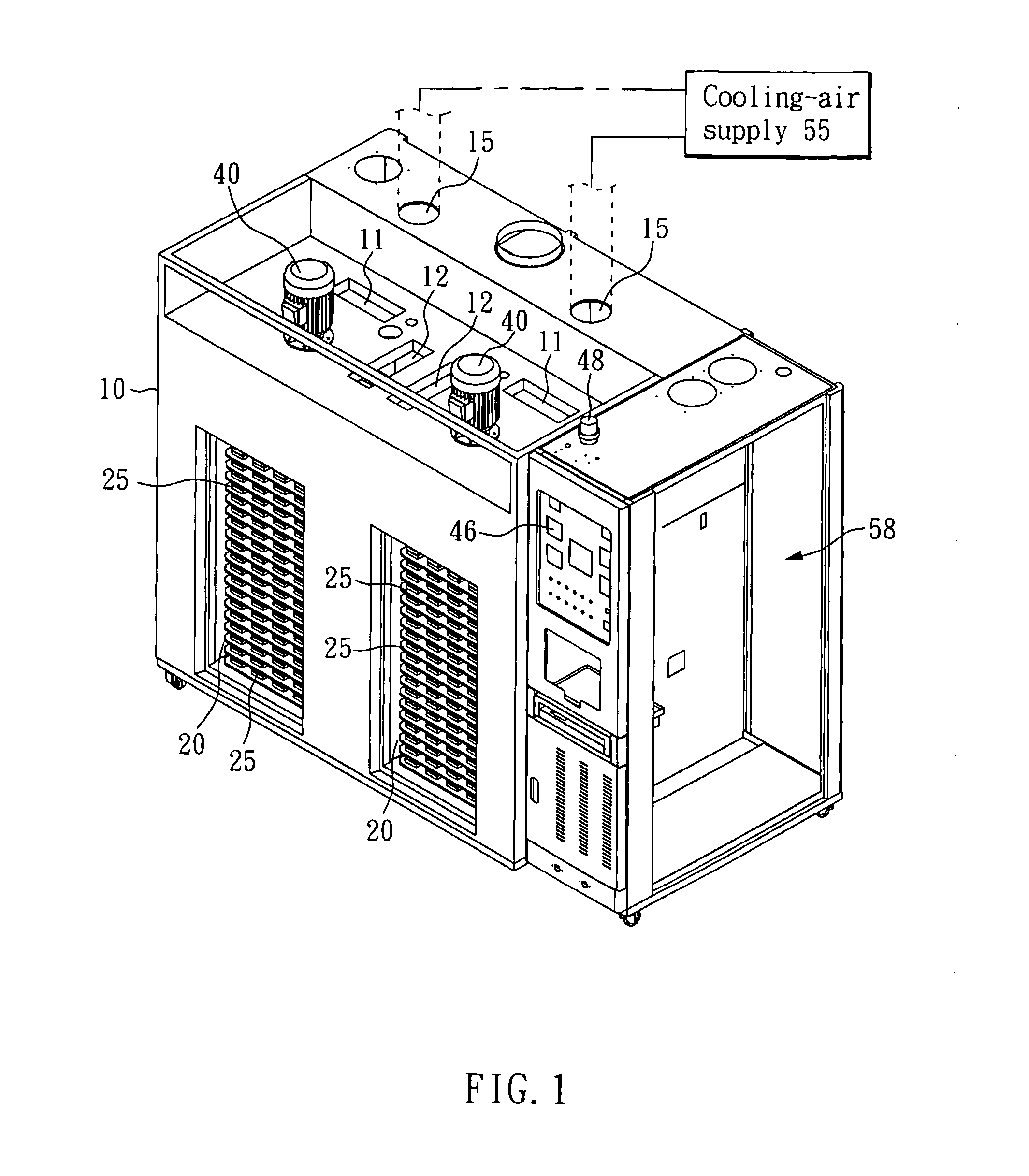 Burn-in oven having inverter fan and heat regulator