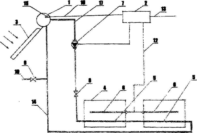 Single-chip microcomputer control solar superconducting thermal storage heating device and preparation method thereof