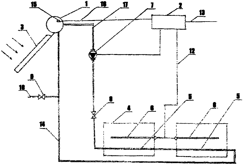 Single-chip microcomputer control solar superconducting thermal storage heating device and preparation method thereof