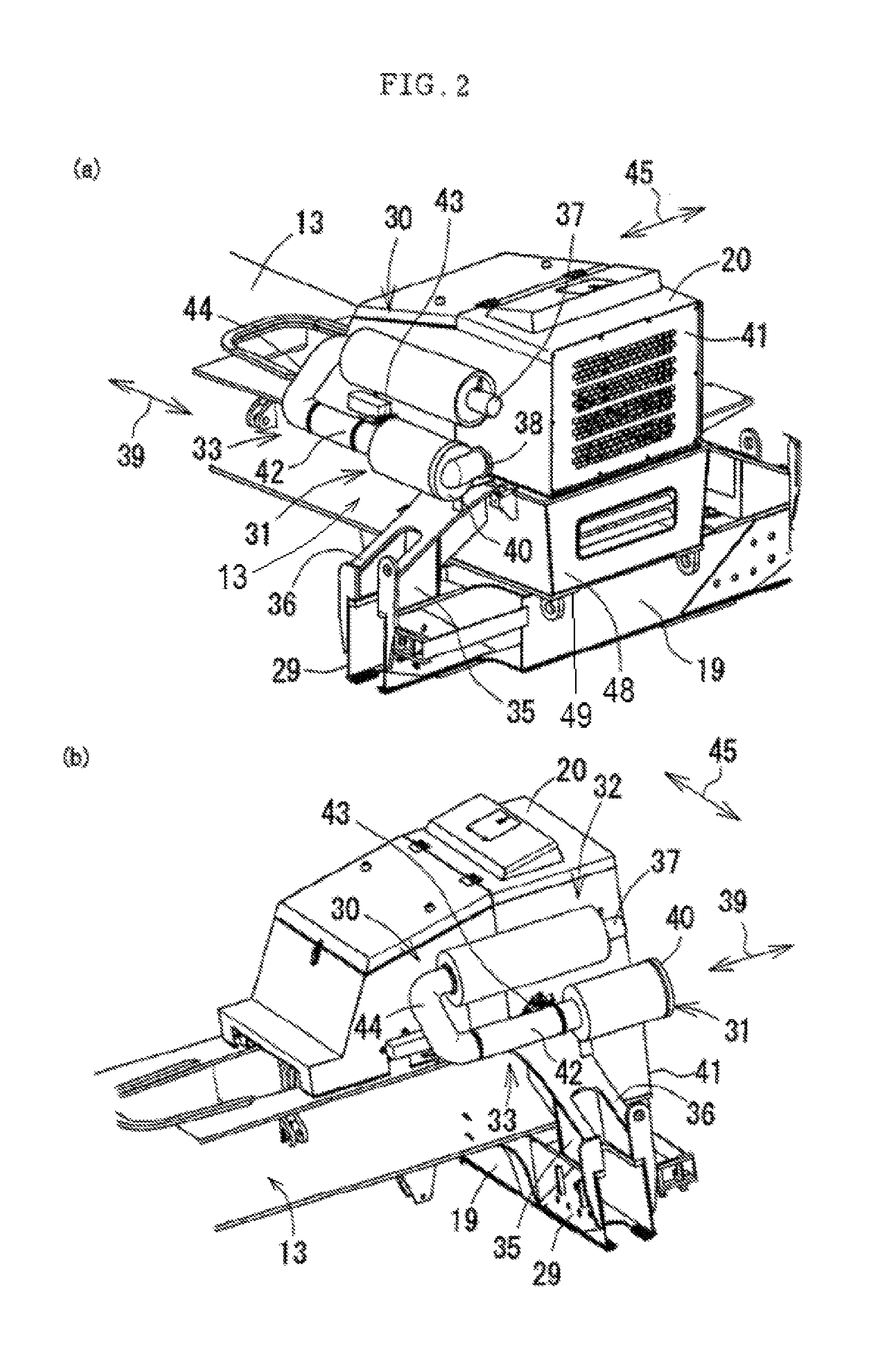 Exhaust emission control device for rough terrain crane