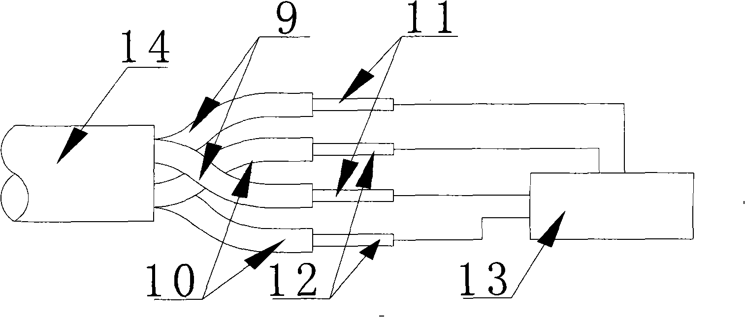 Switch quantity composite reparable cable-type line-type heat fire detector