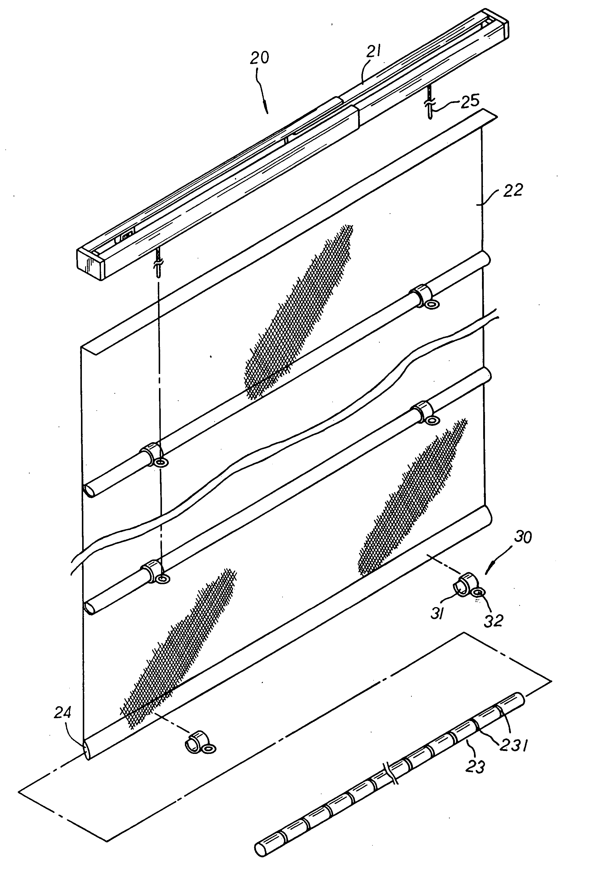 Roman blind structure