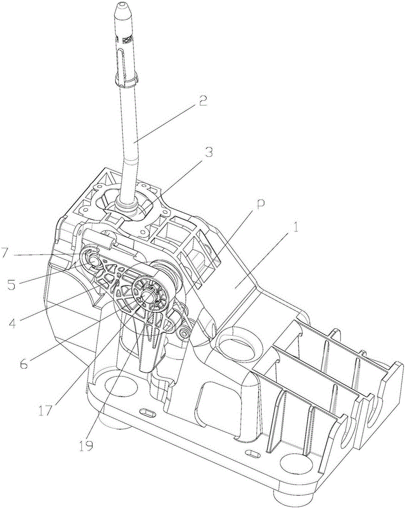 Automotive manual gear shifter convenient and fast to assemble and capable of adjusting clearance automatically