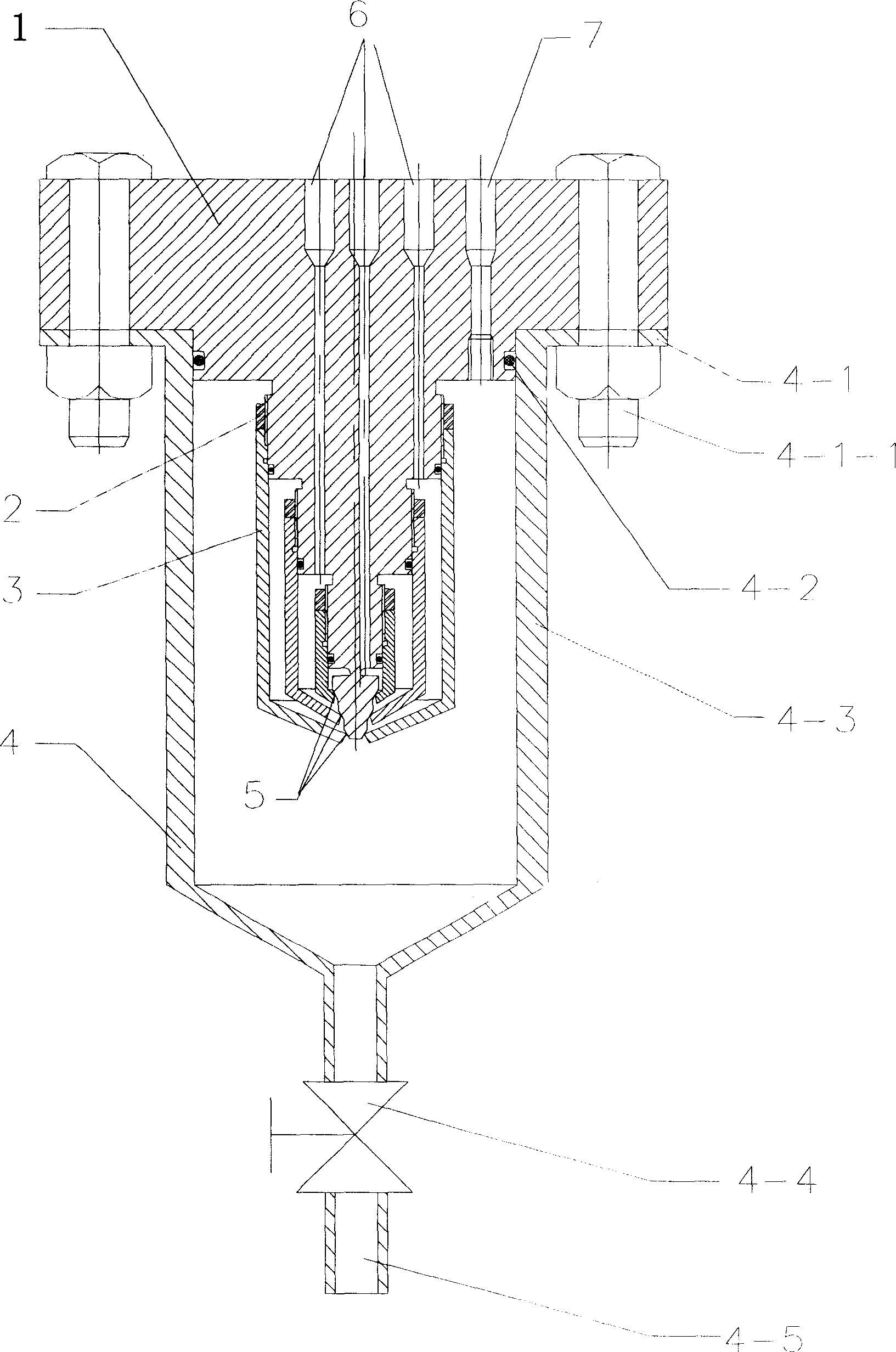 Nozzle for micro and nano material preparation by interior mixing supercritical fluid