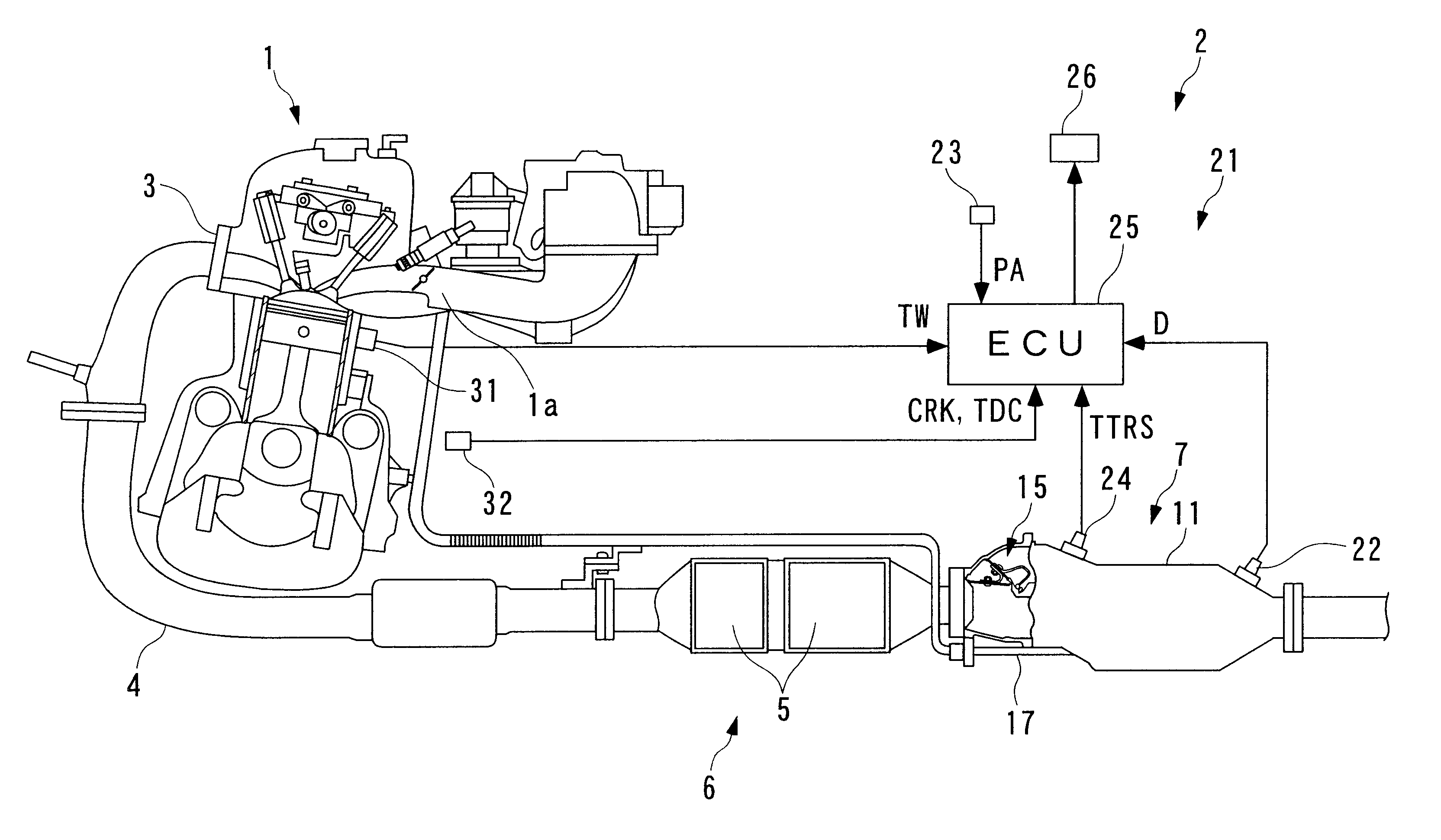 Catalyst state detector for exhaust gas purifying catalyst