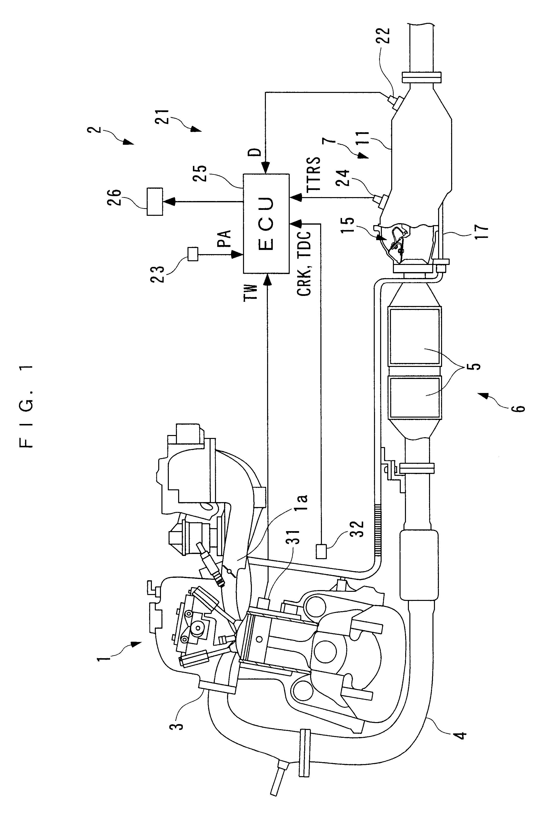 Catalyst state detector for exhaust gas purifying catalyst