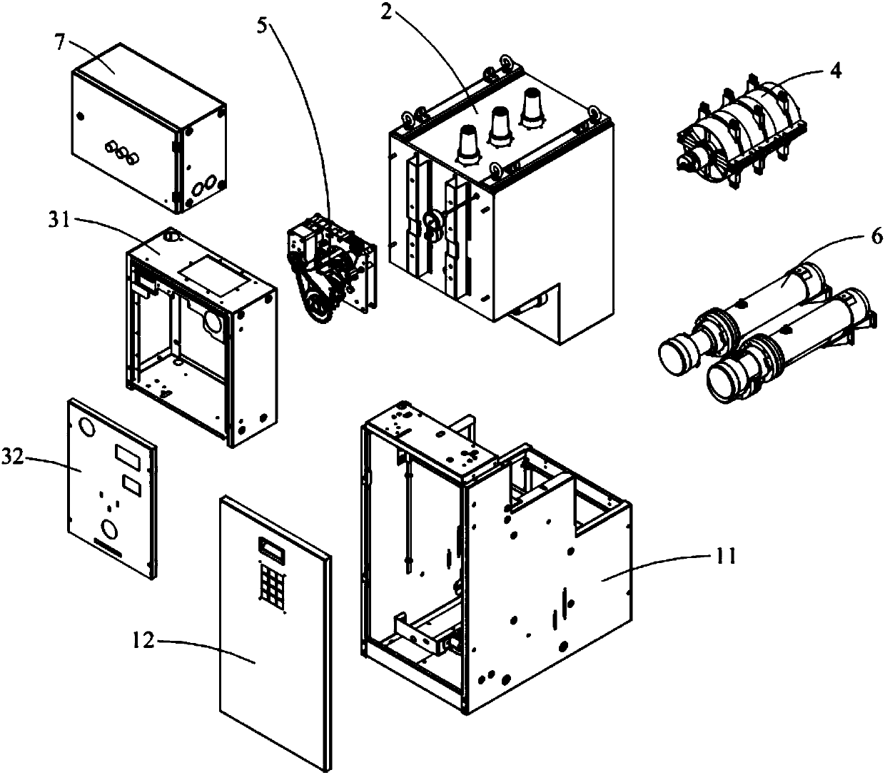 Gas insulated looped-network switch equipment