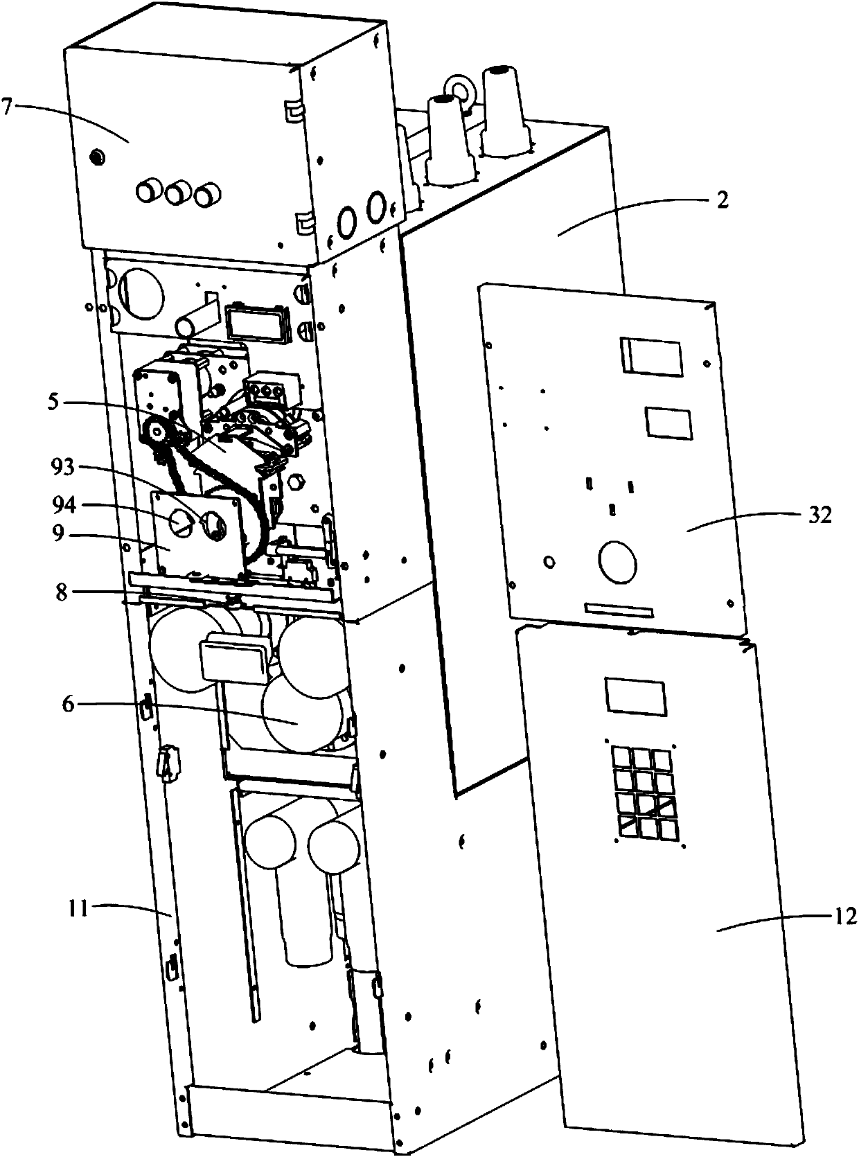 Gas insulated looped-network switch equipment