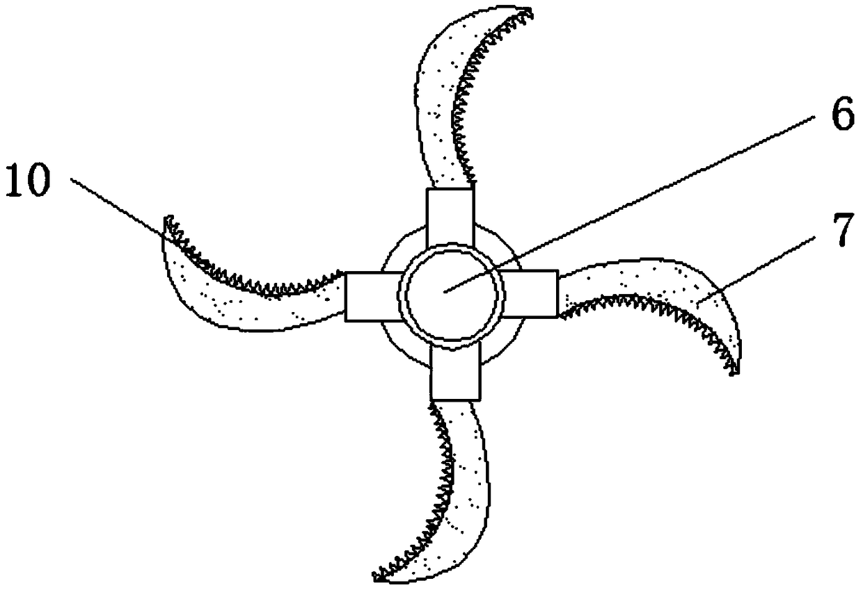 Ore crushing device with dust prevention structure for mine mining