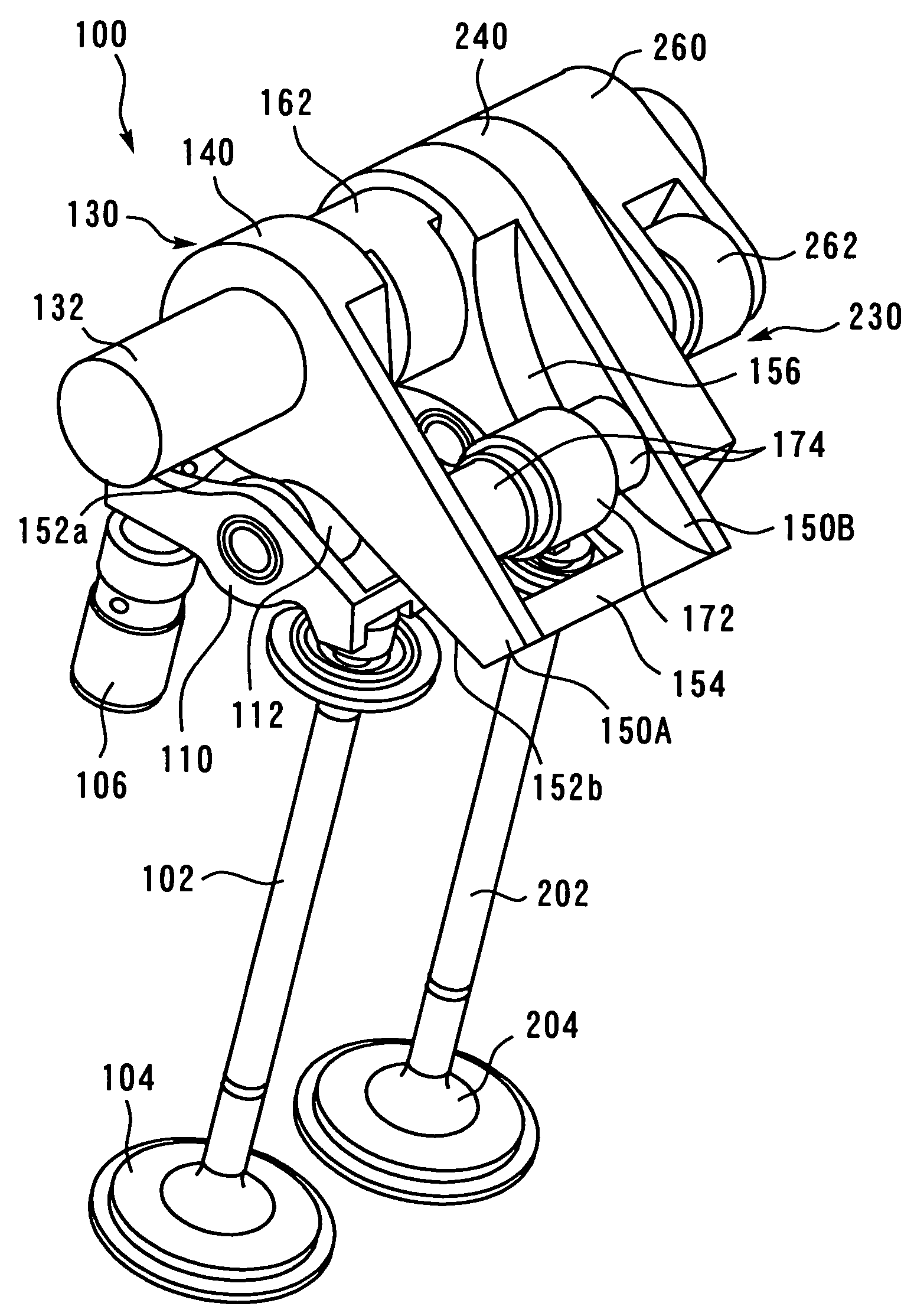 Variable valve operating device