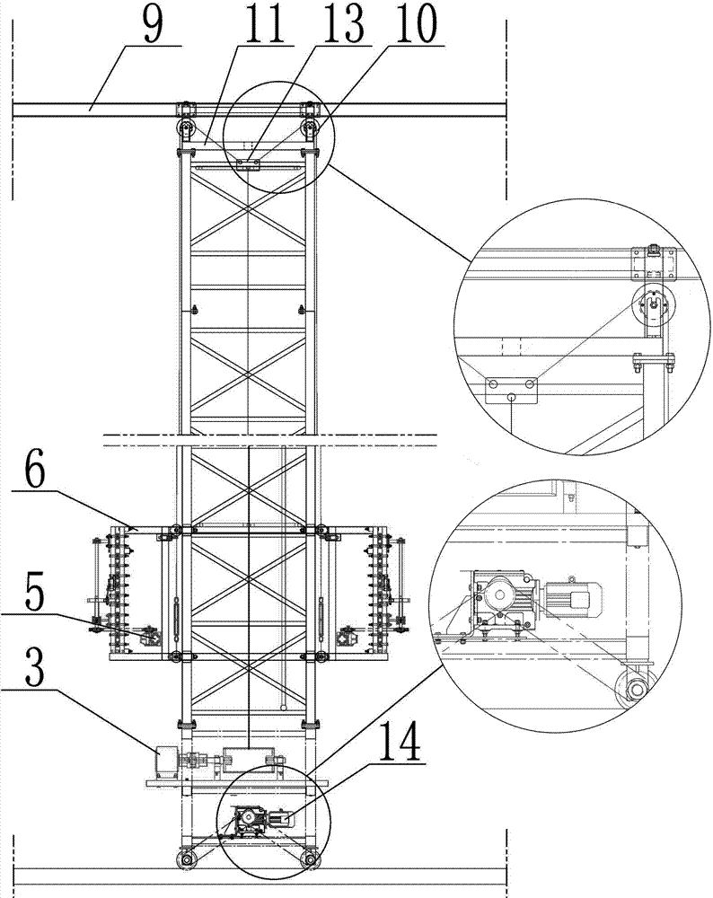 Washing device of power station indirect air cooler