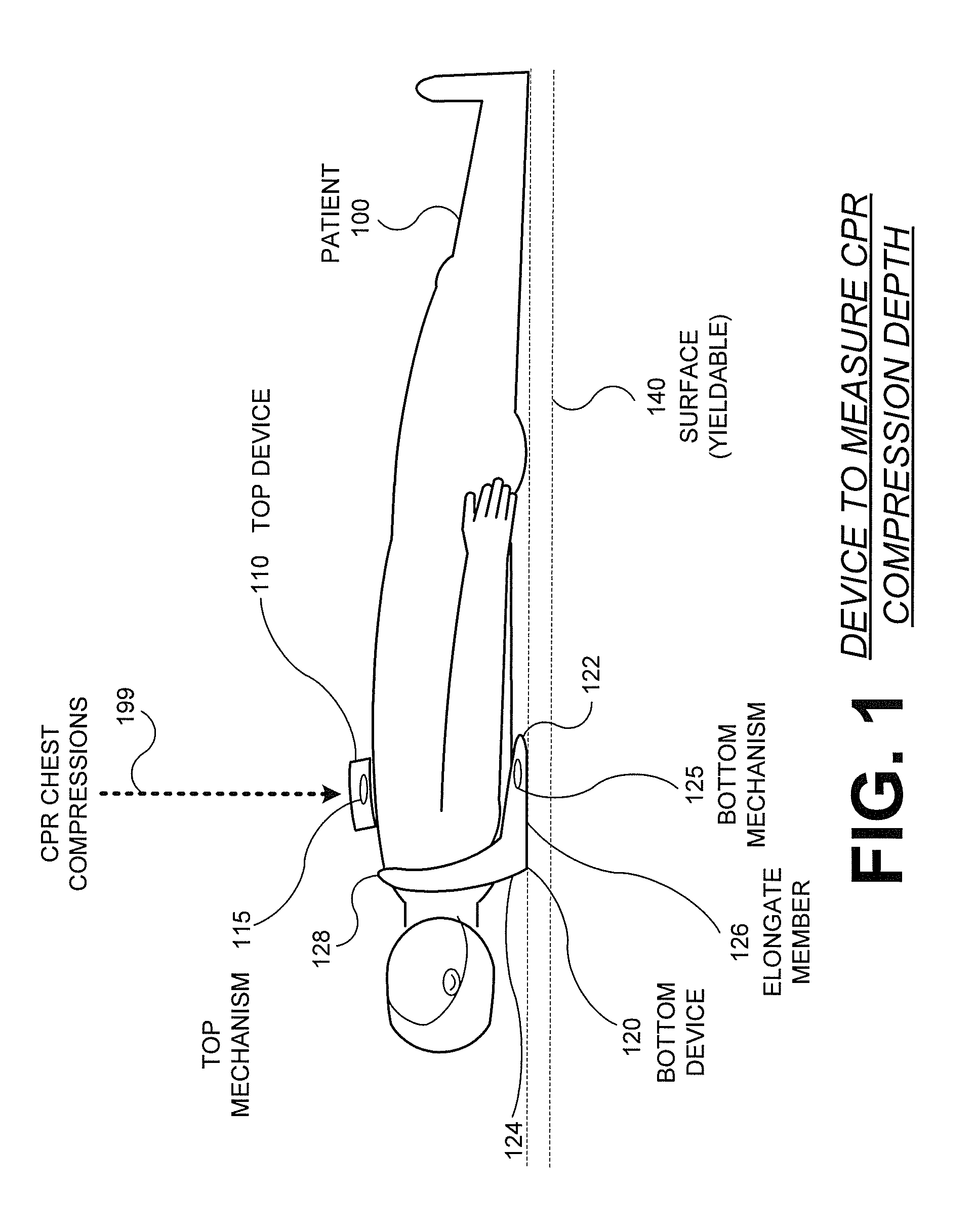 Reference sensor for CPR feedback device