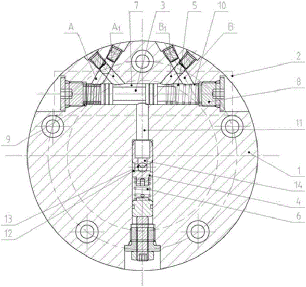 Built-in flushing and cooling valve of hydraulic motor