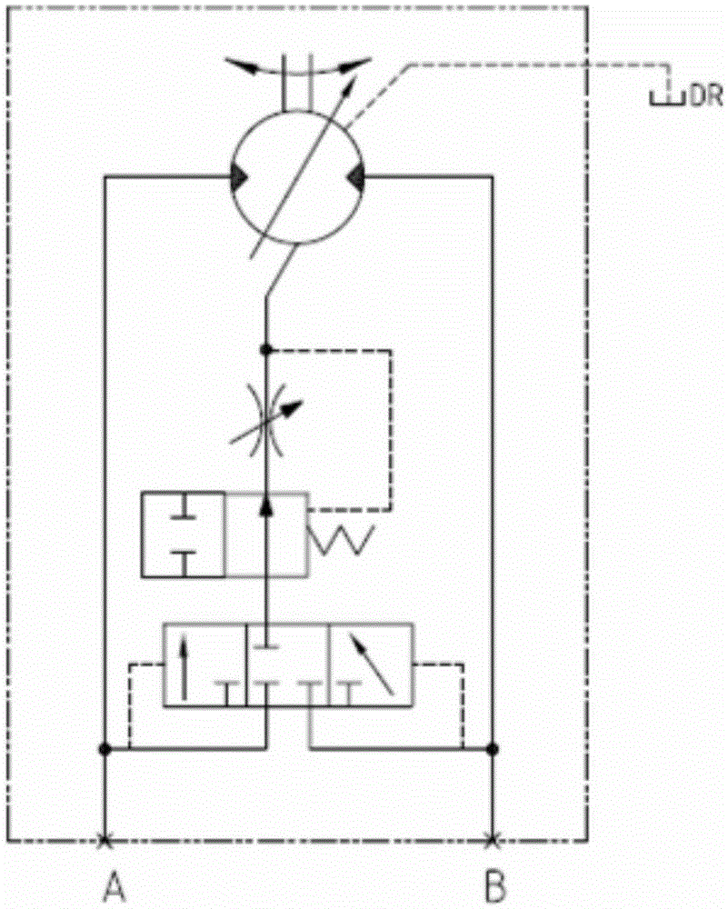 Built-in flushing and cooling valve of hydraulic motor