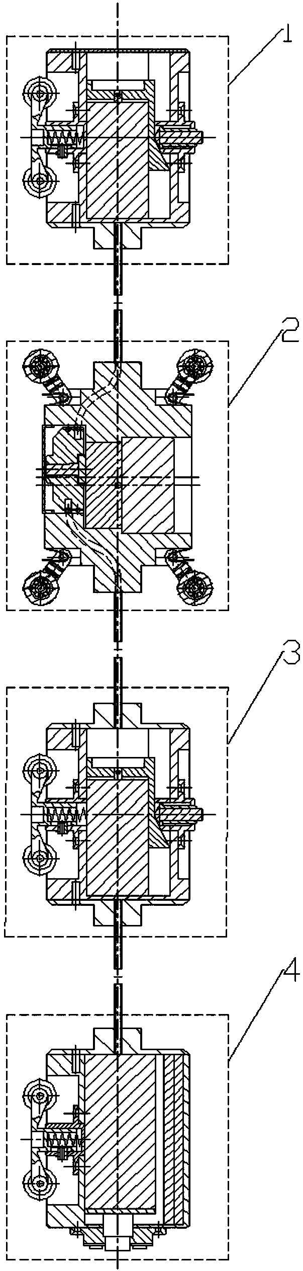 Stepping type pipeline inner wall defect image acquiring robot