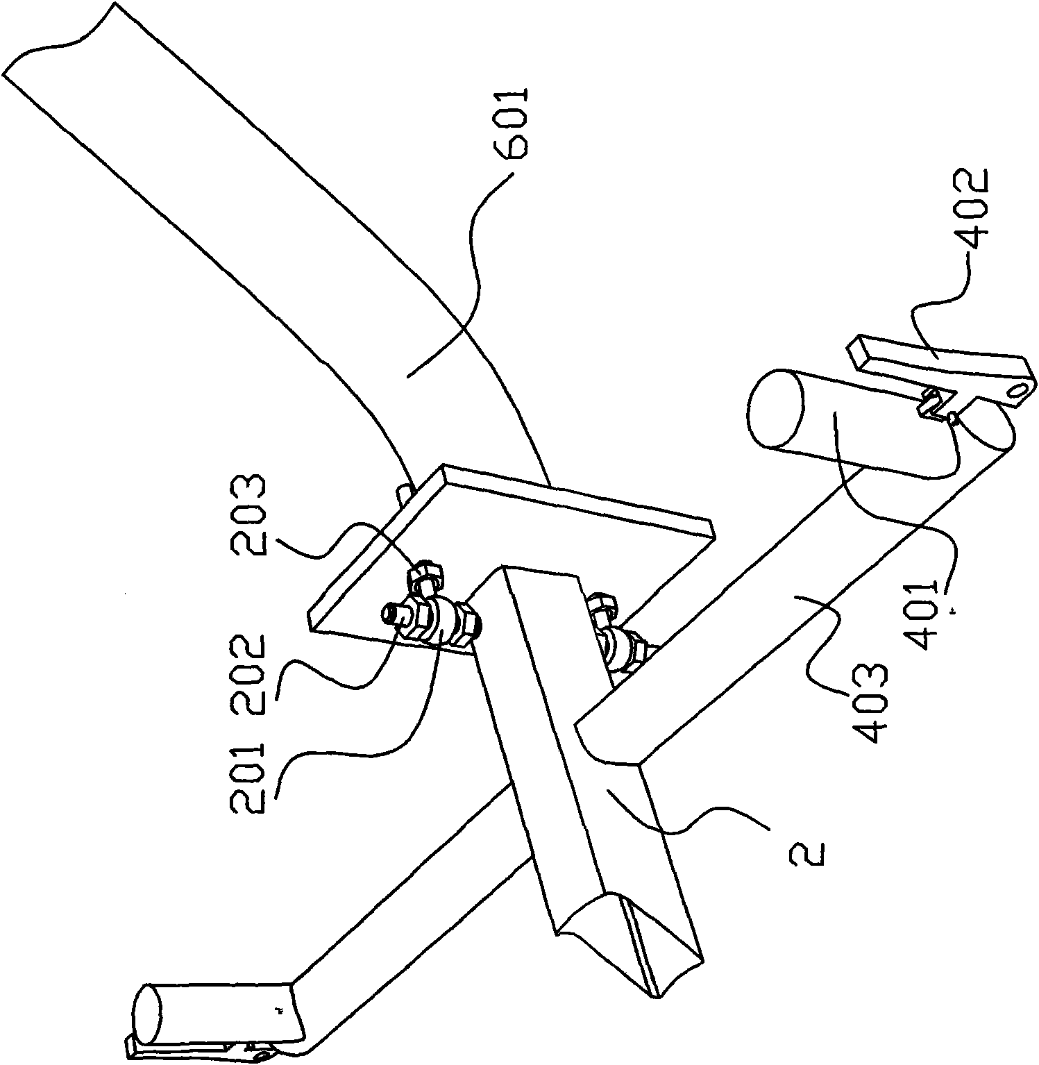 Lying type precursor two wheel rickshaw