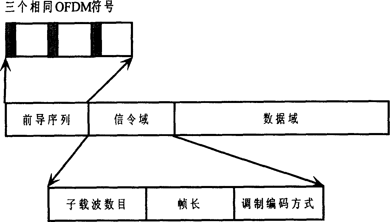 Self adaption orthogonal frequency division multiplexing transmitting method and system variable subcarrier number