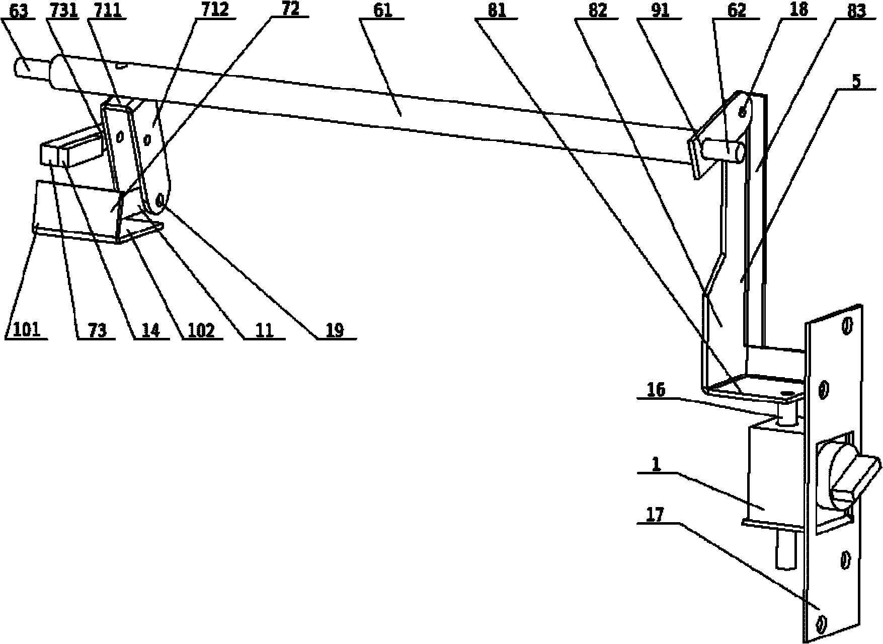 Switch cabinet mechanical interlocking matched set