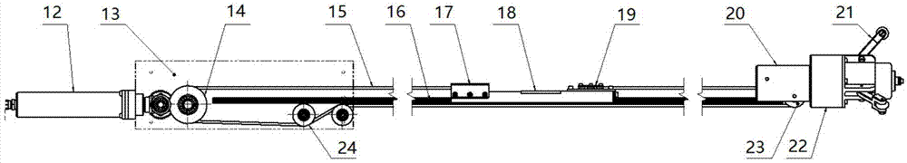 Ultrasonic water-logging testing and positioning drive device for small pipeline