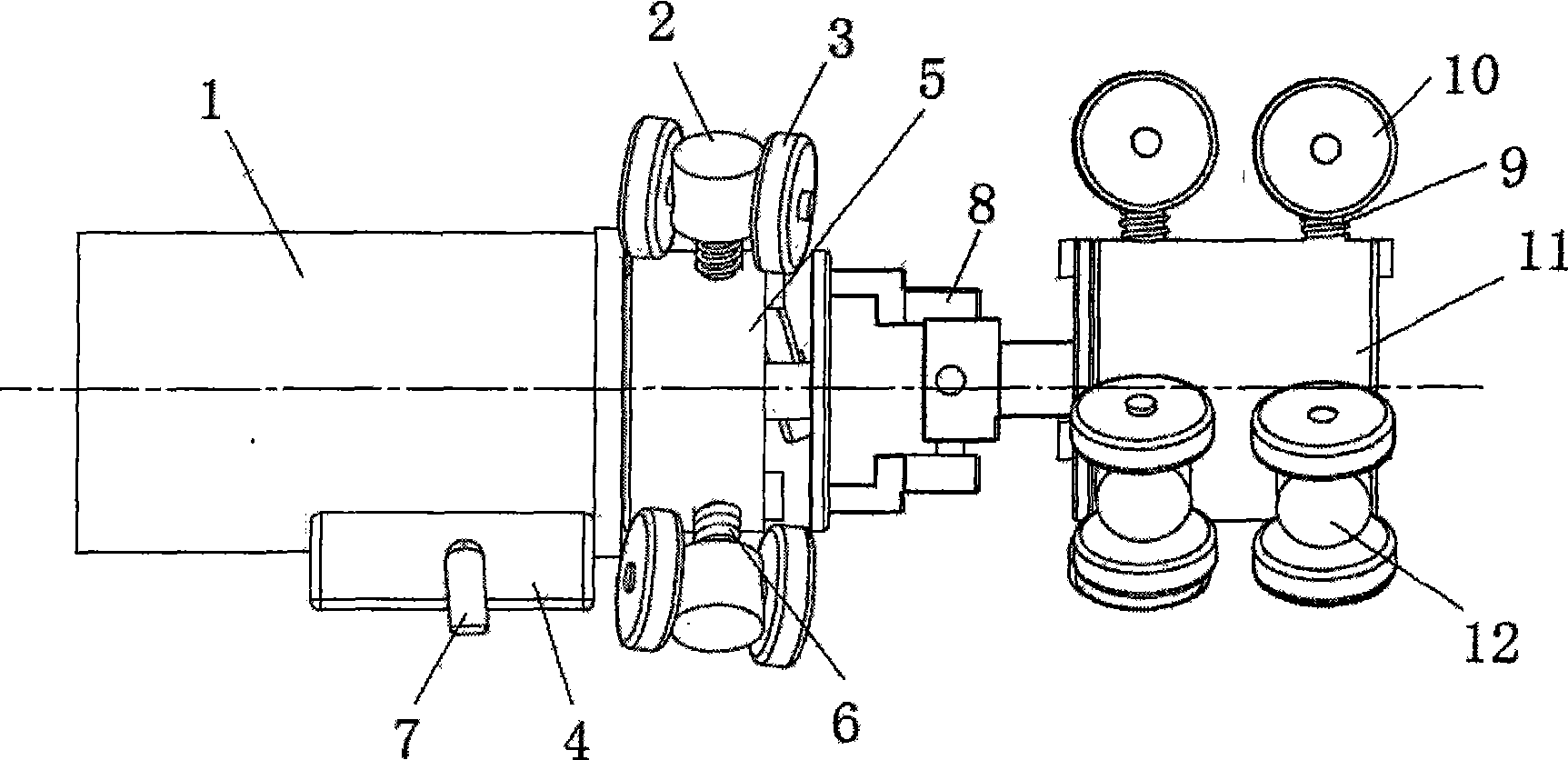 Spirally driven walking robot in pipe