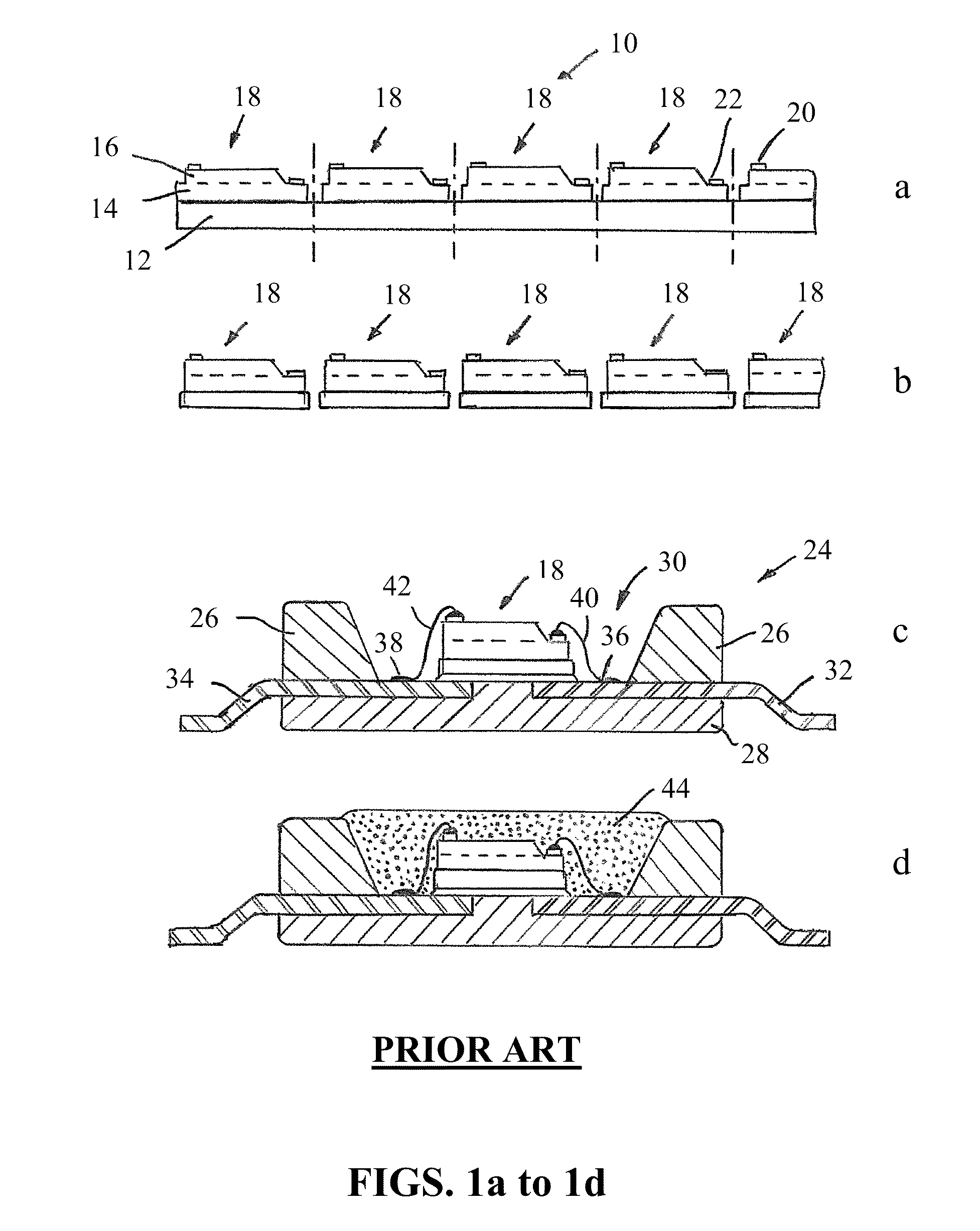 Manufacture of light emitting devices with phosphor wavelength conversion