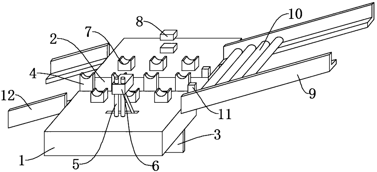 High-performance continuous forging and pressing device for alloy steel rods