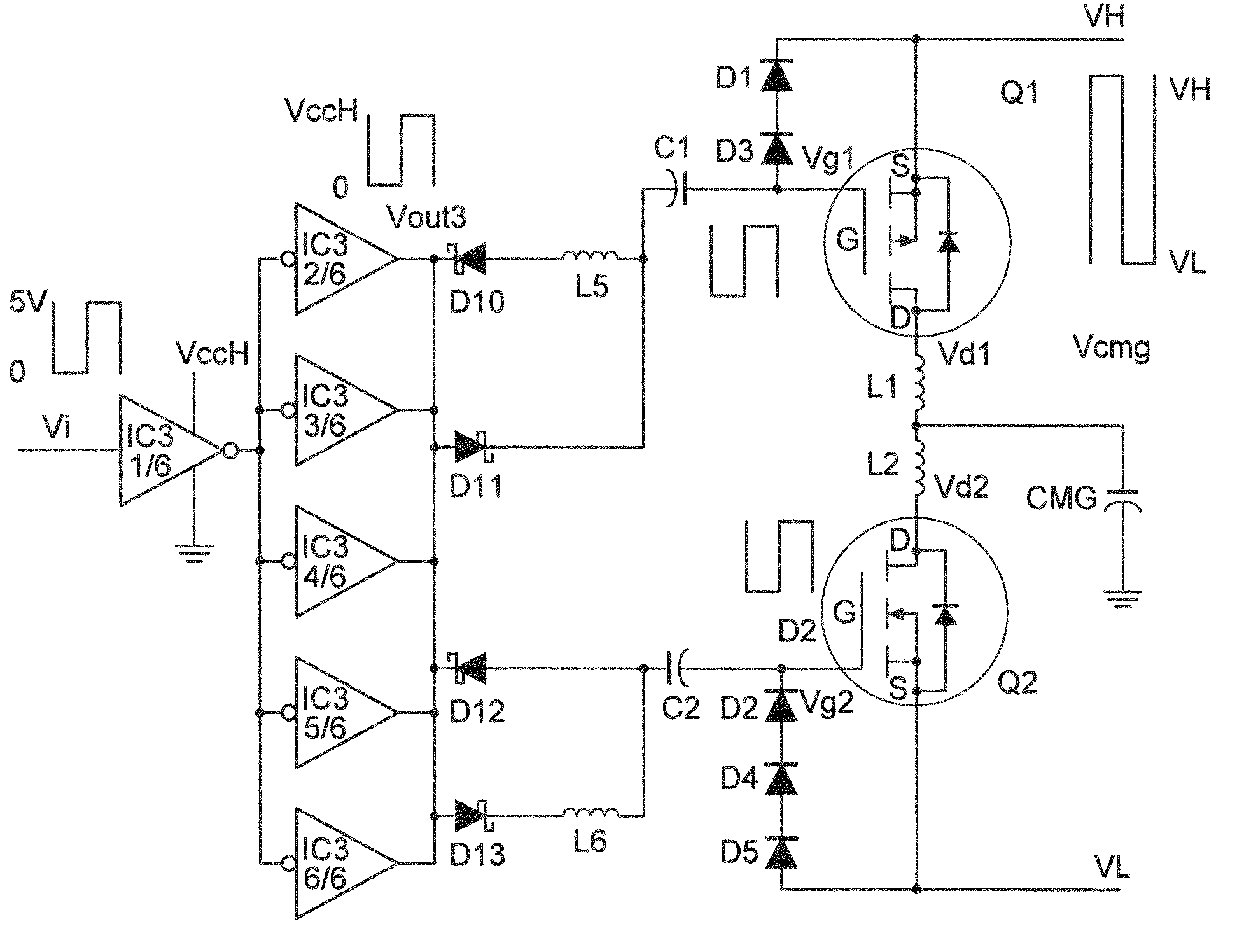 Switching circuit and imaging apparatus utilizing the same