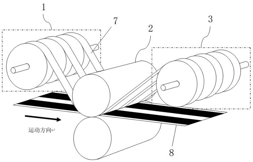 Double-roller compaction equipment of battery pole piece and compaction method for battery pole piece