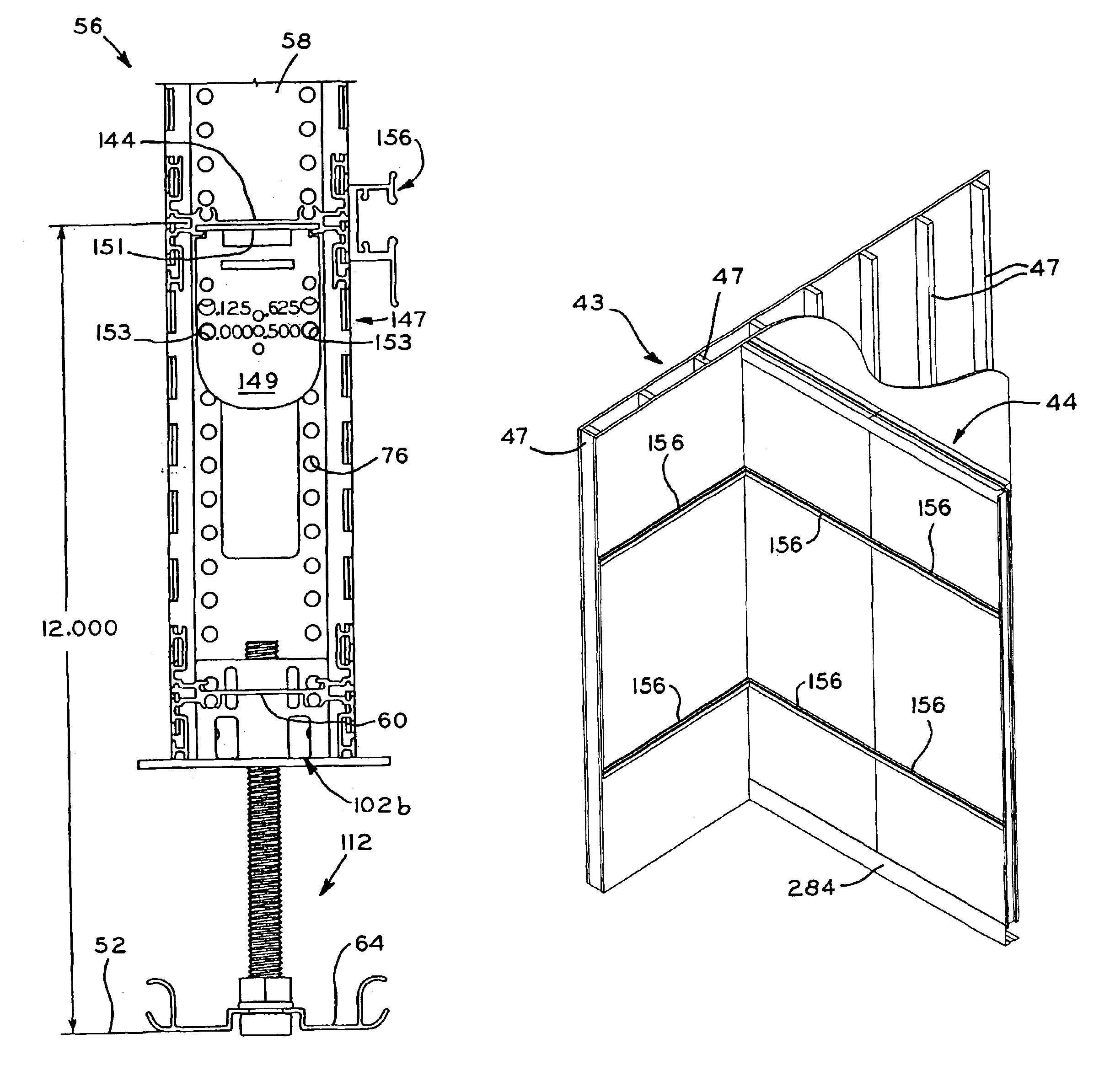 Floor-to-ceiling wall panel system