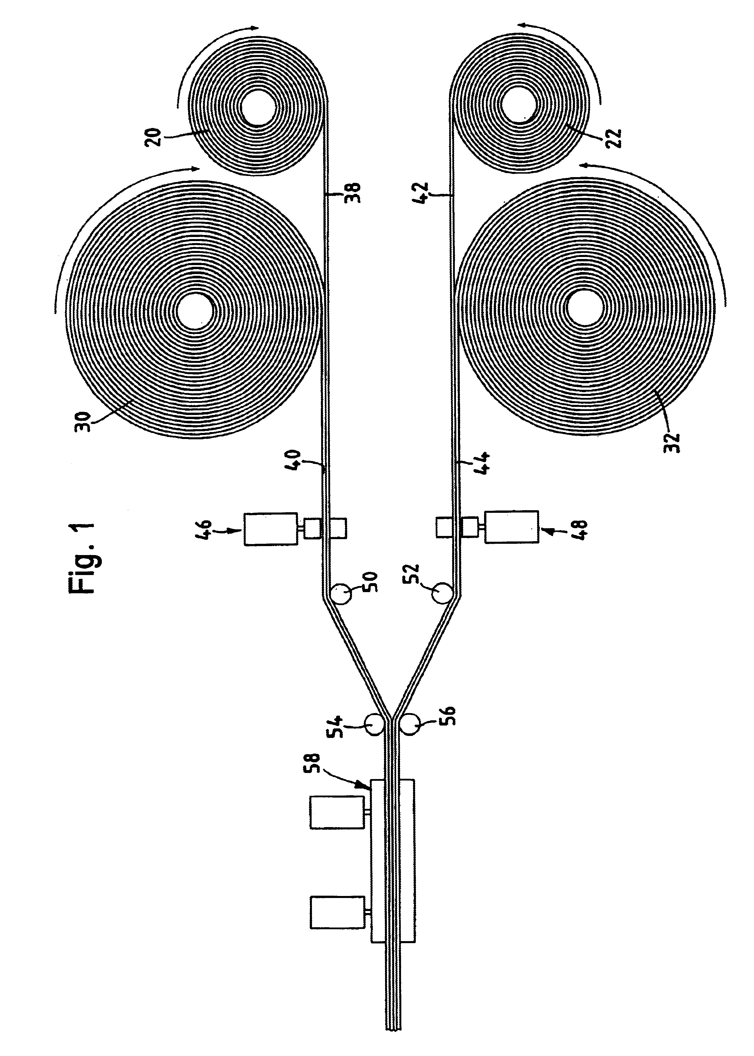 Air-evacuable bag with double-layered valve film and method for manufacturing same