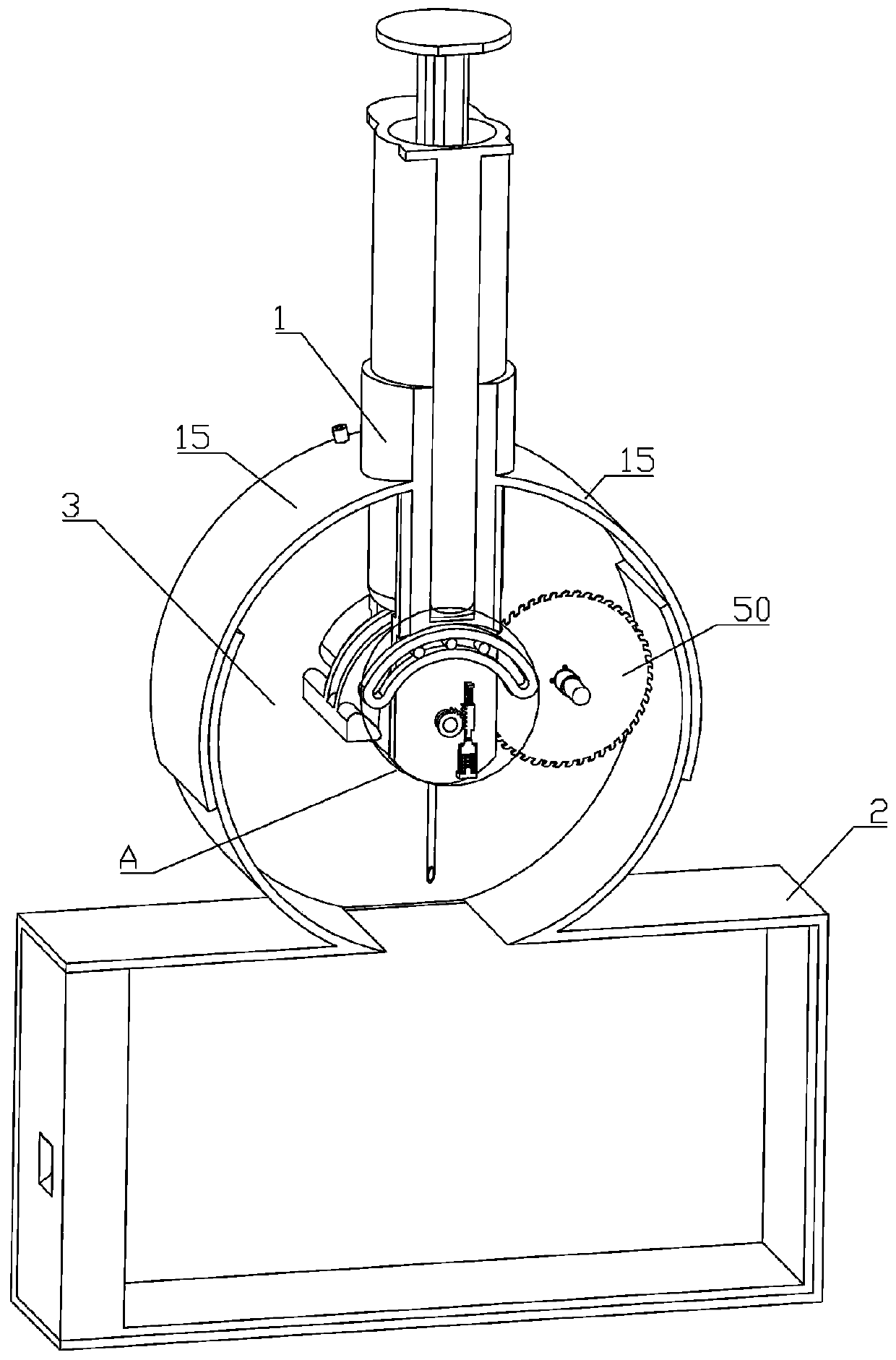 Rotary syringe destruction device