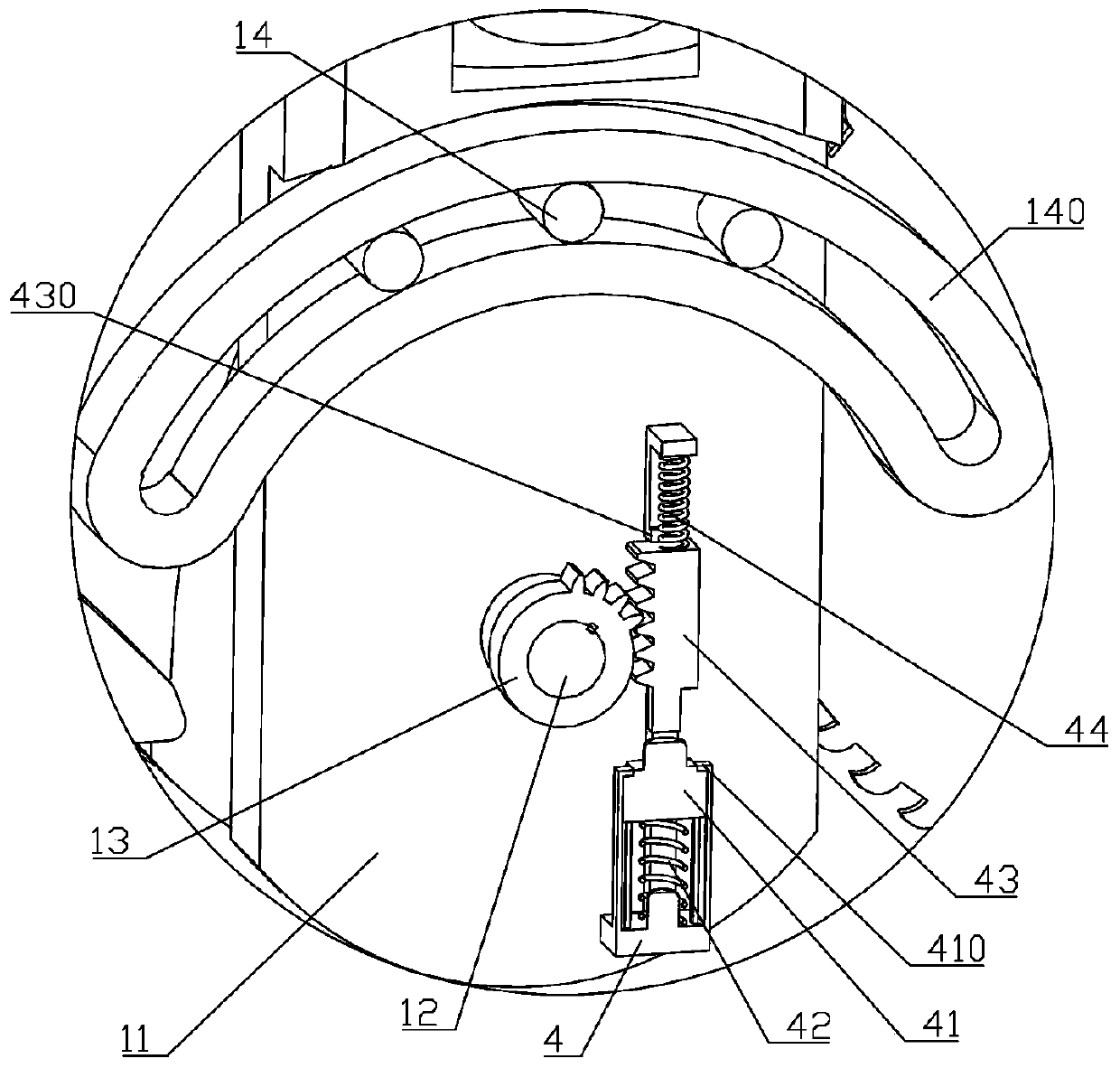 Rotary syringe destruction device