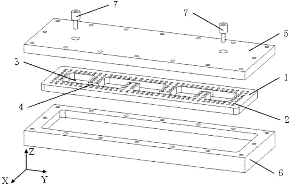 Band-pass filter based on gap waveguide technology