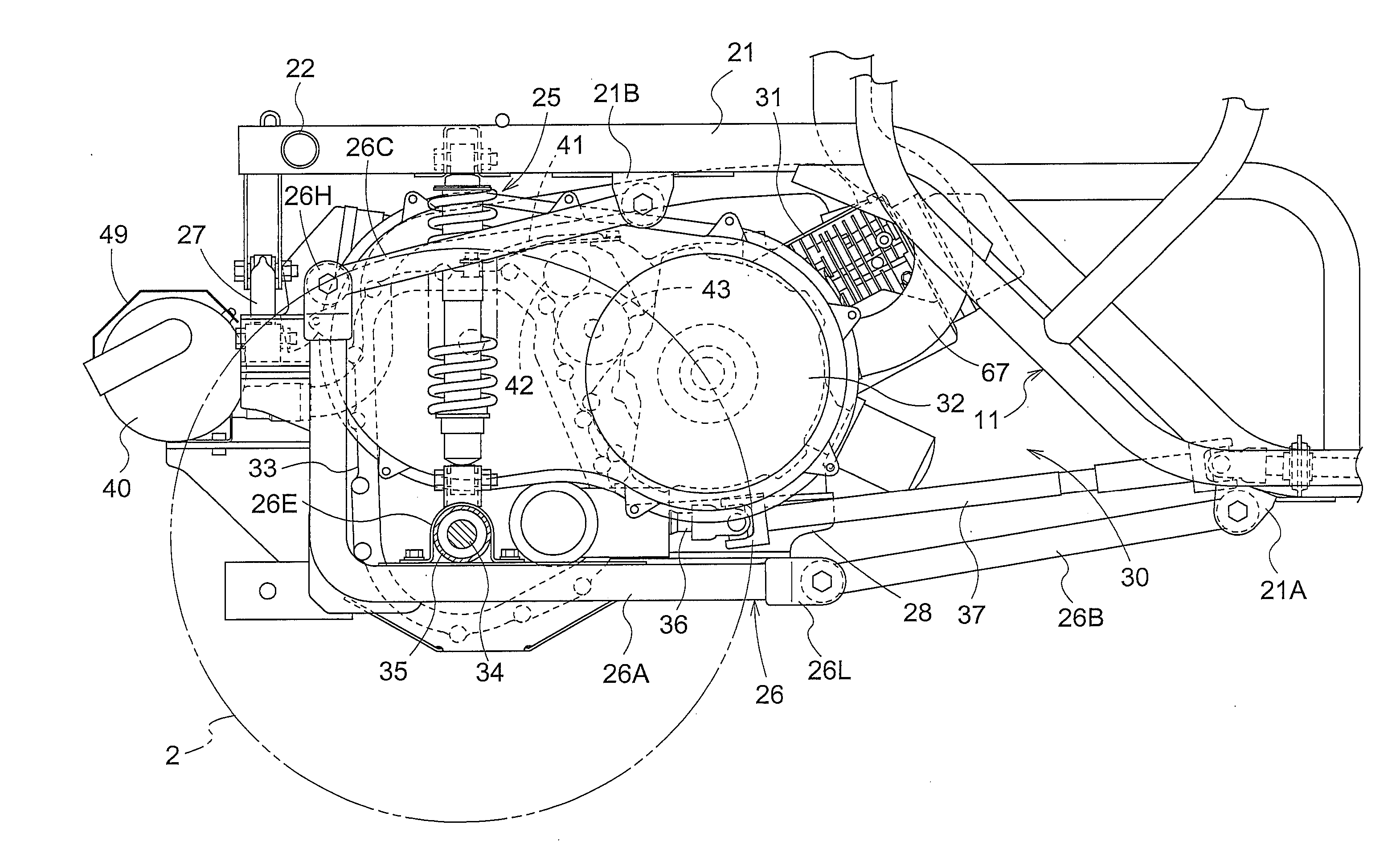 Work Vehicle having Engine and Belt-Type Continuously Variable Transmission Device