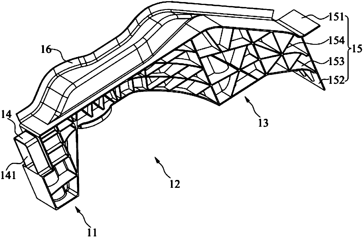 Rear longitudinal beam and vehicle body