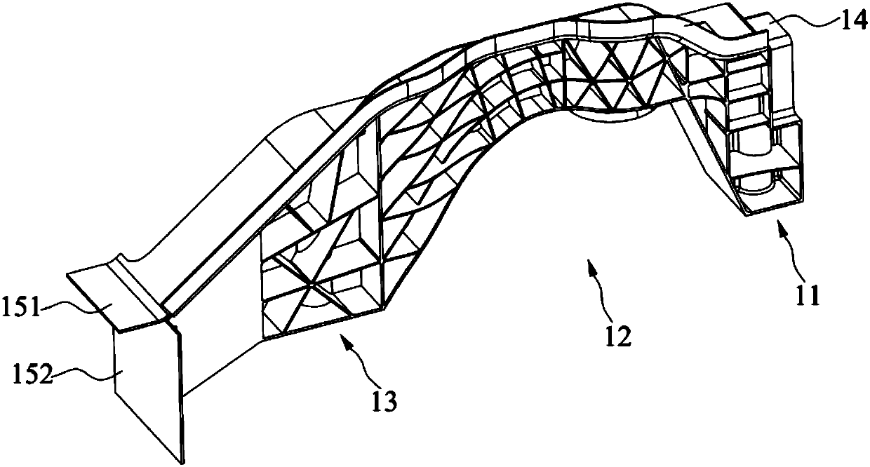 Rear longitudinal beam and vehicle body