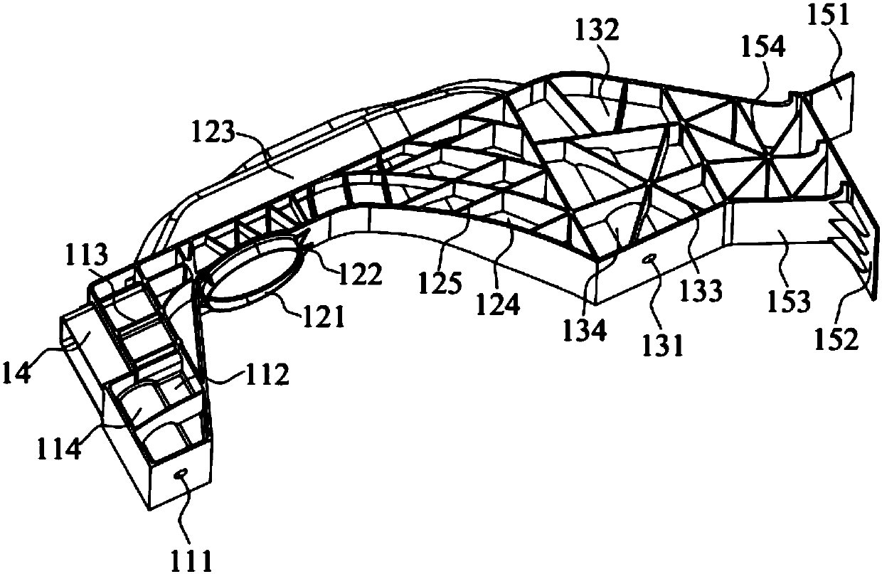 Rear longitudinal beam and vehicle body